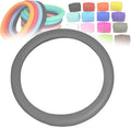 Cool Non-Slip Silicone Steering Wheel Protector, Universal Car Steering Wheel Protective Cover, Non-Slip Silicone Ultra Thin Steering Wheel Cover (Grey)