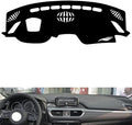 leather dashboard cover Compatible with Mazda 6 Atenza（HUD） 2017-2019，dash cover（black）