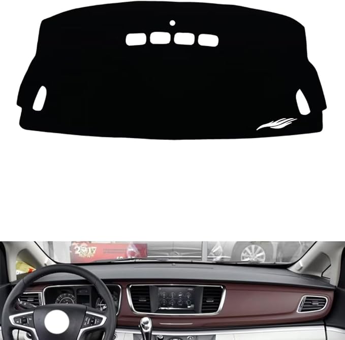 leather dashboard cover Compatible with Buick NEW GL8 2011-2015，dash cover（black）