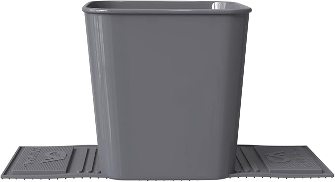Garbage Can Trash Bin Waste Container Wastebasket for Auto Car Vehicle Boat Truck Quality Plastic Large 1 Gallon 4 Liter, Leakproof Quality for Life Gray