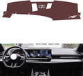 Leather Dashboard Cover Compatible with BMW 5 Series（no HUD） 2024,Dash Board Cover mat Anti-Slip Sun-Proof and dust-Proof(Brown)