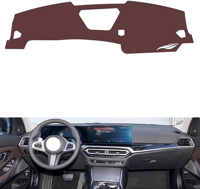 Leather Dashboard Cover Compatible with BMW I3 (NO HUD 2022-2024，Dash Cover, Non-Slip Dash Cover, Dash mat Dashboard Cover, Interior Dash Covers