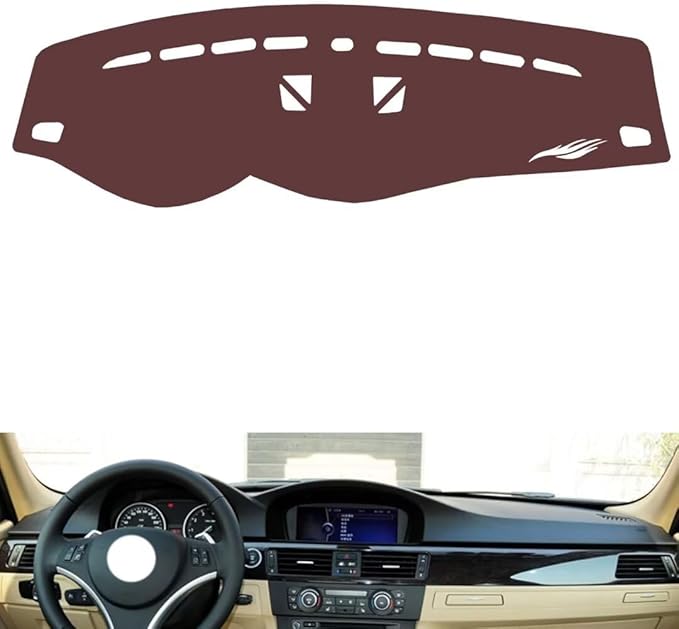 Leather Dashboard Cover Compatible with BMW M3 (Navigation) 2005-2013，Dash Cover, Non-Slip Dash Cover, Dash mat Dashboard Cover, Interior Dash Covers