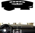 leather dashboard cover Compatible with VW Compatible with Magotan (speakers、sensor 2007-2016，dash cover（black）