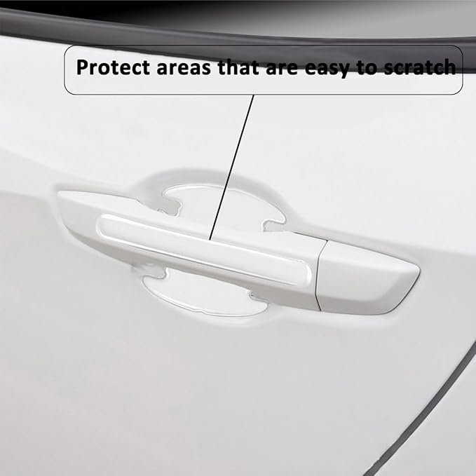 14 PCS Car Door Handle Scratch Protector,Universal Waterproof Anti-Scratches Car Door Cup Protector Transparent 14
