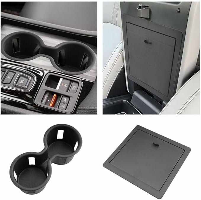 Ruiya 2026 Passport Console Organizer,for Honda 2026 Passport Accessories Cup Holder & Hidden Console Organizer Compatible with 2026 Honda Passport RTL/TrailSport/TrailSport Elite(2 Packs)