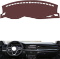 Leather Dashboard Cover Compatible with VW Passat（NO HUD） 2019-2024,Dash Board Cover mat Anti-Slip Sun-Proof and dust-Proof(Brown)