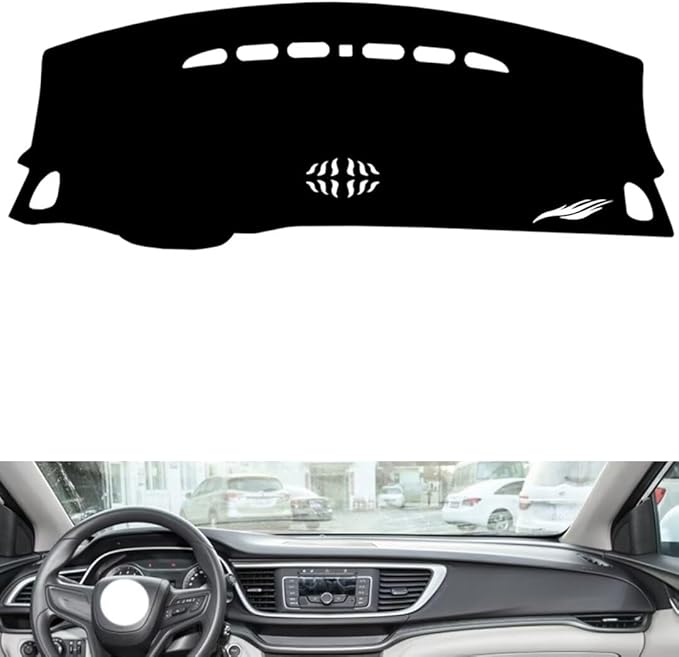 leather dashboard cover Compatible with Buick Excelle 2018-2021，dash cover（black）