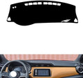 Leather Dashboard Cover Compatible with Nissan Kicks 2018-2023，Dash Cover（Black）