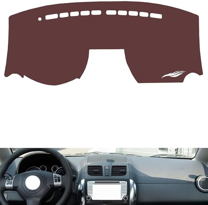 Leather Dashboard Cover Compatible with Suzuki SX4，Dash Cover, Non-Slip Dash Cover, Dash mat Dashboard Cover, Interior Dash Covers