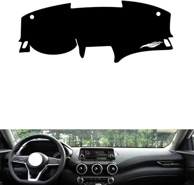 leather dashboard cover Compatible with Nissan sylphy 20-2022，dash cover（black）