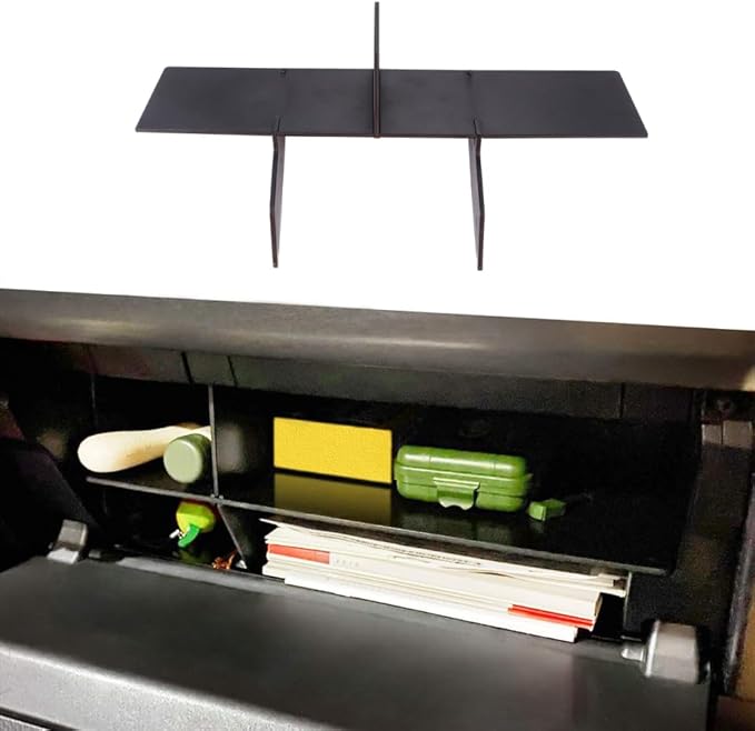 GARVALON Glove Box Organizer Storage Insert Divider for 2024 Molded Fit Console Tray 13.58X2.75X0.11In Car Interior Storage Solution