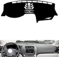 Leather Dashboard Cover Compatible with Lincoln MKX（No Warning Light） 2016-2018，Dash Cover（Black）