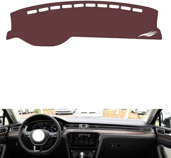 Leather Dashboard Cover Compatible with VW Compatible with Magotan/Compatible with MagotanB8（no Speakers） 2017-2023，Dash Cover, Non-Slip Dash Cover, Dash mat Dashboard Cover