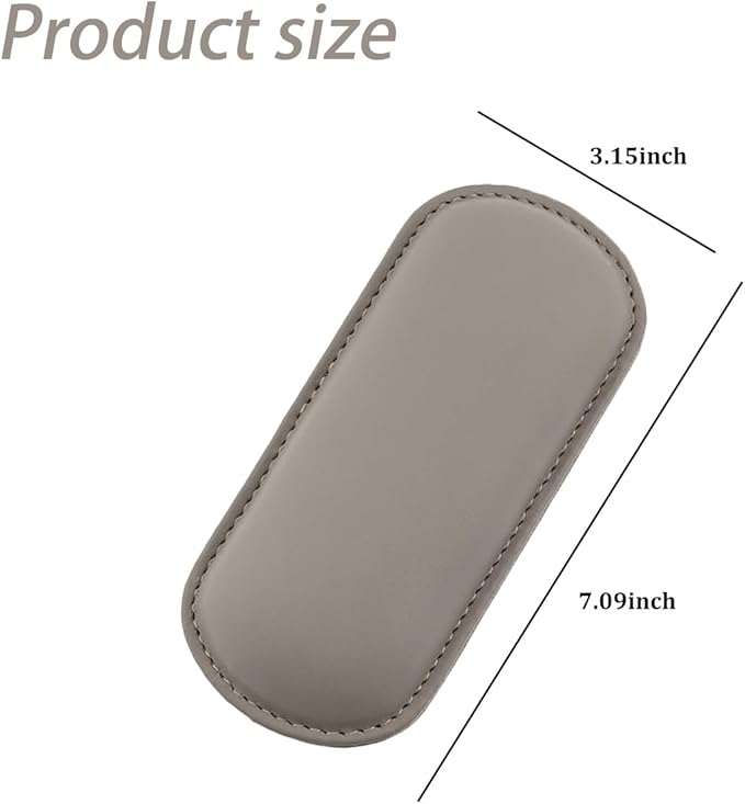 Car Knee Cushion, Leather Memory Foam Vehicle Center Console Knee Rest Cushion Pad, Soft Comfort Auto Door Armrest Leg Elbow Support Pillow, Universal for Vehicles (Beige)