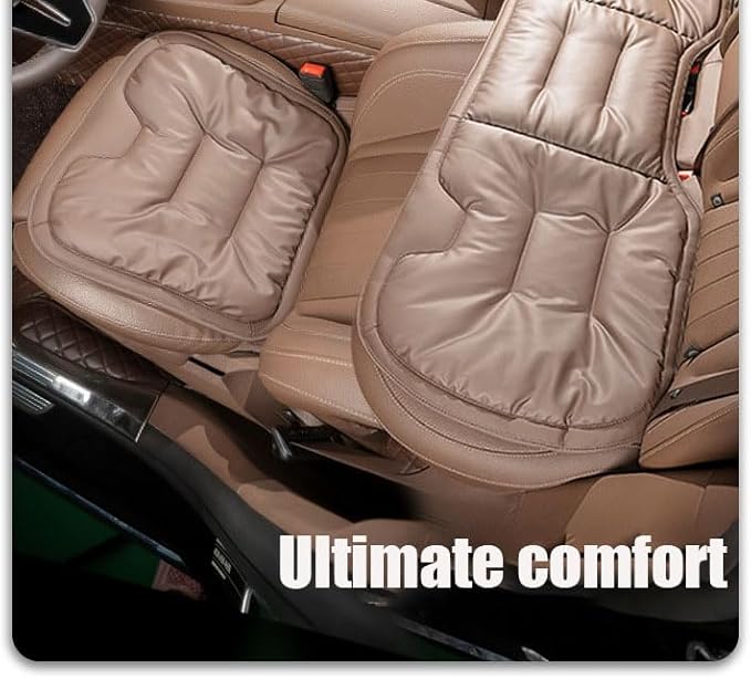 2026 New Skin-Friendly & Dirt-Repellent Leather Seat Cushions, Ergonomic Memory Foam Lumbar Support, Non-Slip Breathable Cover, Removable Washable, Ideal for Drivers & Office Long Sitting (white)