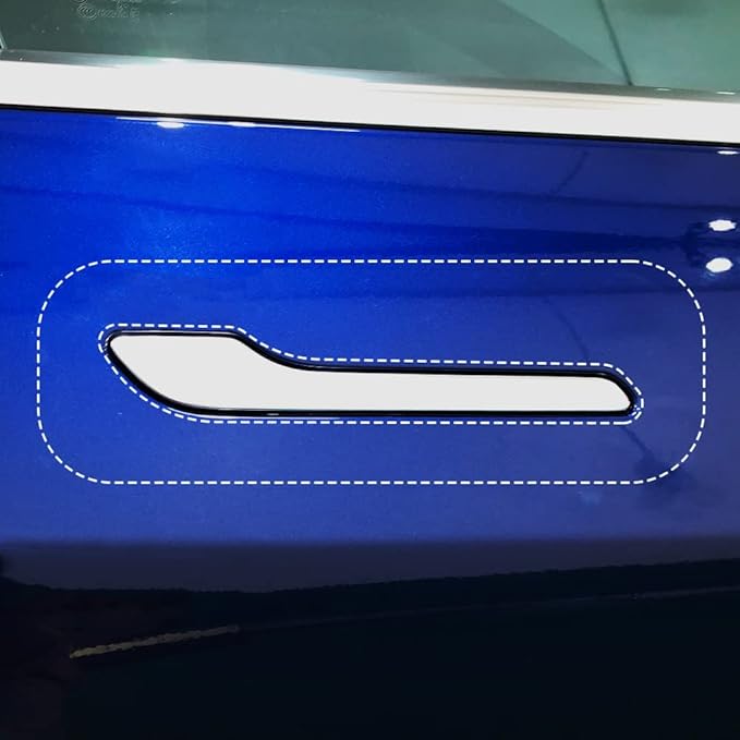[4pcs in 1set] skoko Tesla Model Y (Including Juniper) / Model 3 Highland Door Handle & Around Scratch Guard PPF Film, Transparent, Sticker, Wrap, Made in Korea