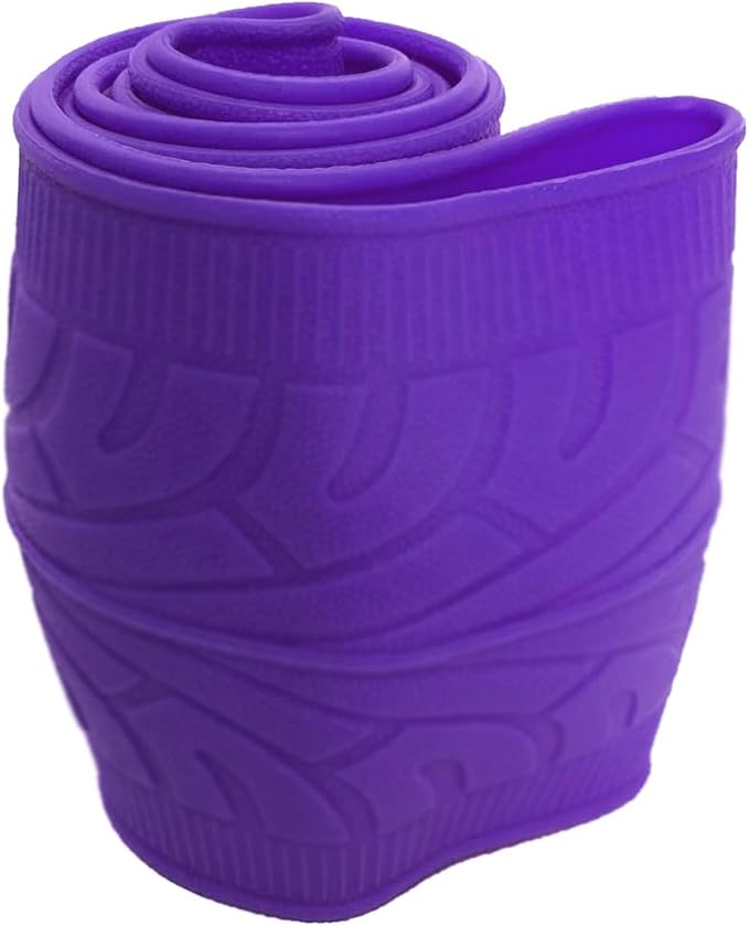 Universal Purple Steering Wheel Cover：13.5 to 15 Inches Stretchable Silicone Anti Skid Steering Wheel Protector Fit for Most Car Models Including Round D Shape or Special Shape