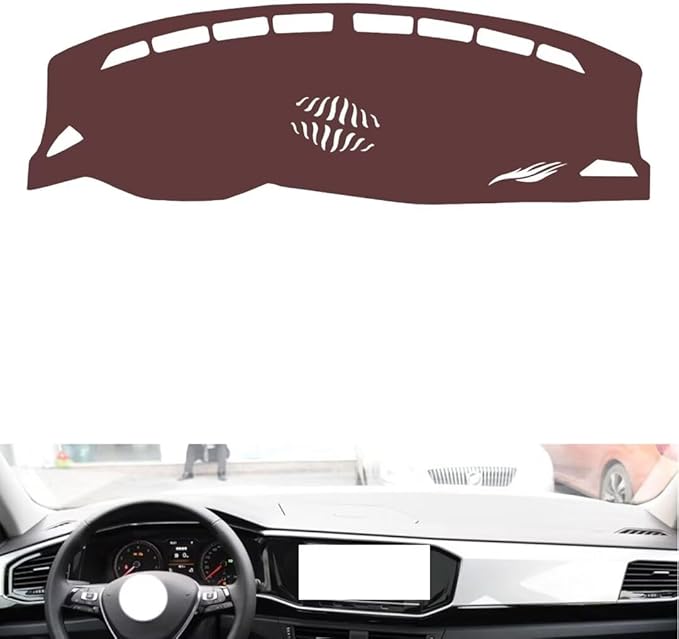 Leather Dashboard Cover Compatible with VW Tayron（Speakers） 2019-2022，Dash Cover, Non-Slip Dash Cover, Dash mat Dashboard Cover, Interior Dash Covers