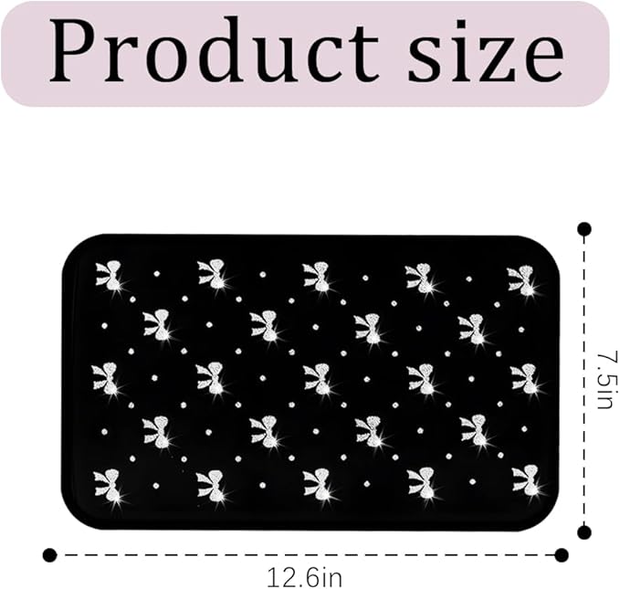Car Center Console Cover, Waterproof Leather Bow Ribbon Vehicle Arm Rest Pad, Comfortable Automotive Interior Seat Box Armrest Protection Cushion Accessories, Universal Fit (Silver)
