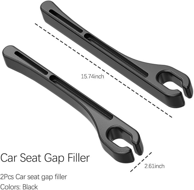 [2026 Upgrade] 2PCS Car Seat Gap Filler with Phone Holder,Multi-Function Car Side Seat Gap Filler for Prevent Items Falling,Universal Car Seat Organizer Car Accessories Interior (Black)