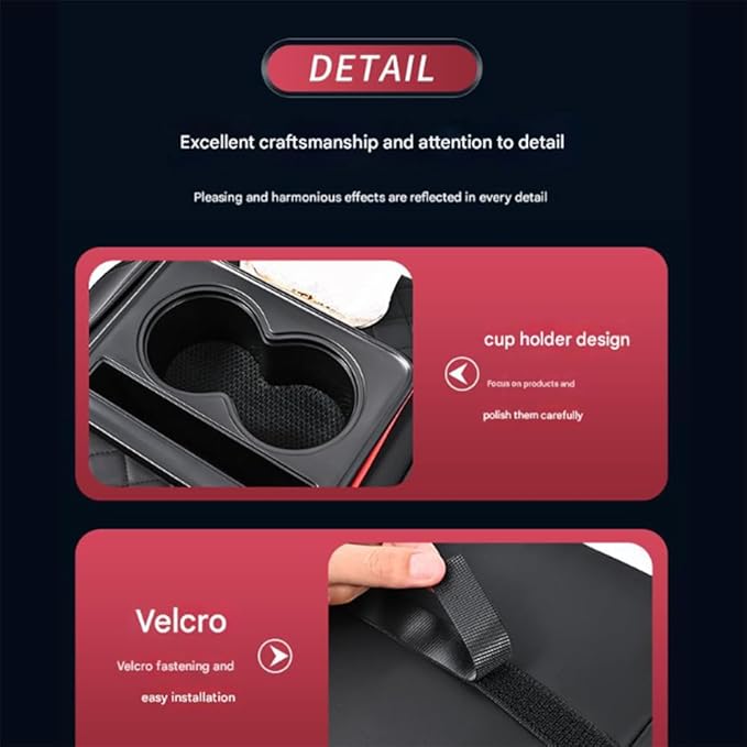 Car Armrests Covers for Audi A6 1995–2025, Center Console Cover Armrest Cushion Middle Console Protector Armrest Mat Interior Accessories,D