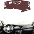 Leather Dashboard Cover Compatible with Buick Envision Plus（HUD）,Dash Board Cover mat Anti-Slip Sun-Proof and dust-Proof(Brown)