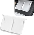 1 PC Car Central Control Wireless Supplementary Power Supply Silicone Pad, 9" x 7" Flexible Non-Slip Panel, 1:1 Dustproof Cleanable Mobile Phone Tray, Compatible with Tesla Model Y/3 (White)