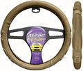 Majic Slip-On Steering Wheel Cover with Ultra Grip Design, Beige