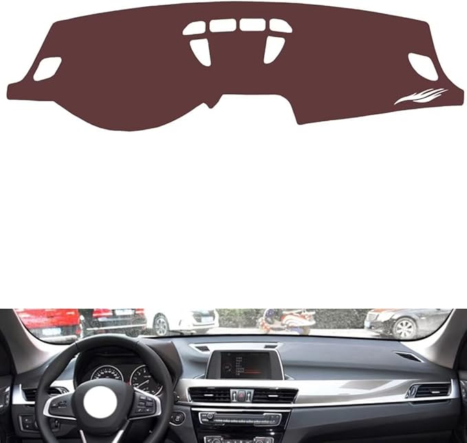 Leather Dashboard Cover Compatible with BMW X1（NO HUD、No Speaker） 2016-2022，Dash Cover, Non-Slip Dash Cover, Dash mat Dashboard Cover, Interior Dash Covers