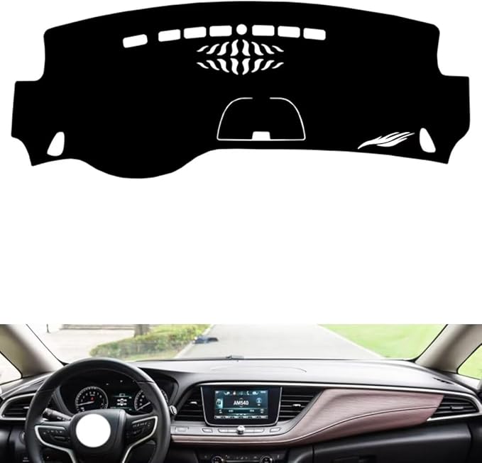 leather dashboard cover Compatible with Buick GL6 2018-2019，dash cover（black）