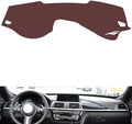 Leather Dashboard Cover Compatible with BMW 3 Series GT (No Speaker 2020,Dash Board Cover mat Anti-Slip Sun-Proof and dust-Proof(Brown)