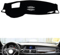 leather dashboard cover Compatible with BMW X5（HUD） 2008-2013，dash cover（black）