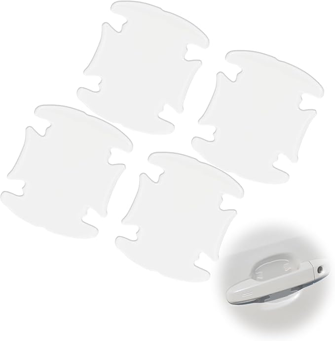 4PCS Waterproof Car Transparency Anti-Scratches Cup Protector, Non-Marking Car Door Protector, Universal for Most Car (Transparent)