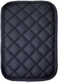 Forala Auto Center Console Pad PU Leather Car Armrest Seat Box Cover Protector Universal Fit (D-Black)