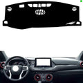 leather dashboard cover Compatible with Chevy BLAZER（warning light），dash cover（black）