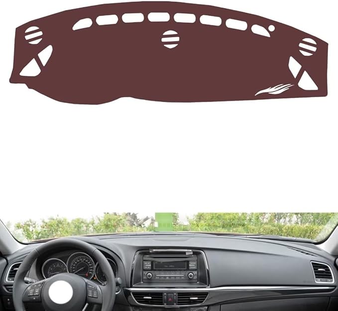 Leather Dashboard Cover Compatible with Mazda 6 Atenza 2014-2015，Dash Cover, Non-Slip Dash Cover, Dash mat Dashboard Cover, Interior Dash Covers