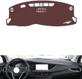Leather Dashboard Cover Compatible with Buick Enclave (Warning Light,Dash Board Cover mat Anti-Slip Sun-Proof and dust-Proof(Brown)