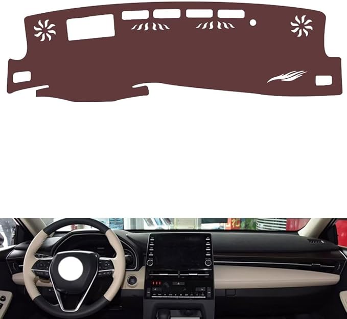 Leather Dashboard Cover Compatible with Toyota Avalon (HUD 2019-2021，Dash Cover, Non-Slip Dash Cover, Dash mat Dashboard Cover, Interior Dash Covers