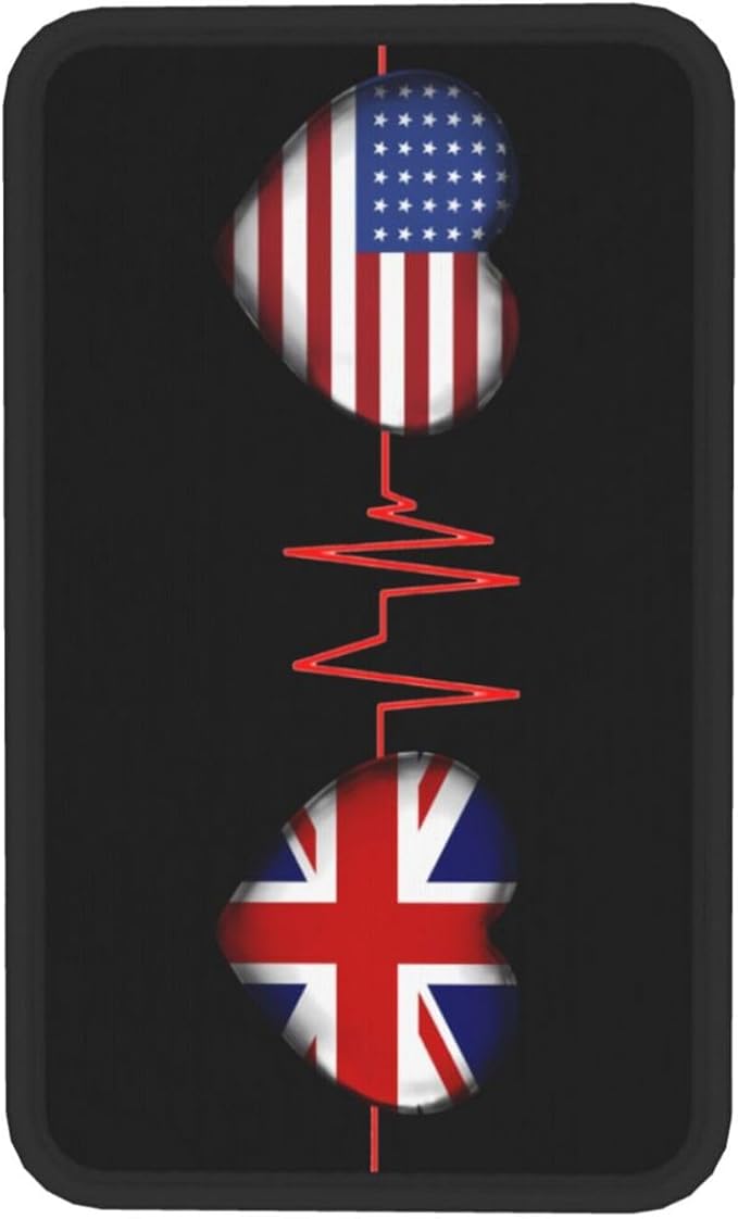 Car Armrest Cover America and Britain British Flag Be of one Mind Armrest Seat Handrail Box Cover Auto Center Console Pad Cushion Universal Decoration Protector Accessories