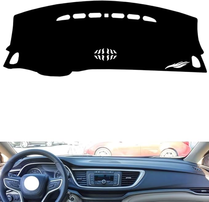 leather dashboard cover Compatible with Buick Excelle GX，dash cover（black）