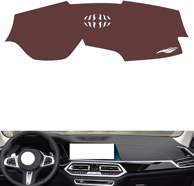 Leather Dashboard Cover Compatible with BMW X5 (NO HUD 2019-2022，Dash Cover, Non-Slip Dash Cover, Dash mat Dashboard Cover, Interior Dash Covers