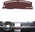 Leather Dashboard Cover Compatible with VW Lavida Plus 2023-2024,Dash Board Cover mat Anti-Slip Sun-Proof and dust-Proof(Brown)
