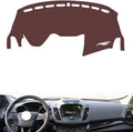 Leather Dashboard Cover Compatible with Ford Kuga (Four Wheel Drive，no Speakers 2013-2018，Dash Cover, Non-Slip Dash Cover, Dash mat Dashboard Cover, Interior Dash Covers