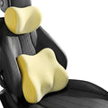 Car Headrest Pillow & Lumbar for Audi RS3 8YA Sedan 2021-2024, Car Seat Neck Pillow Back Support, Breathable All-Season Automotive Seat Cushions, 2PCS,D Dual Yellow