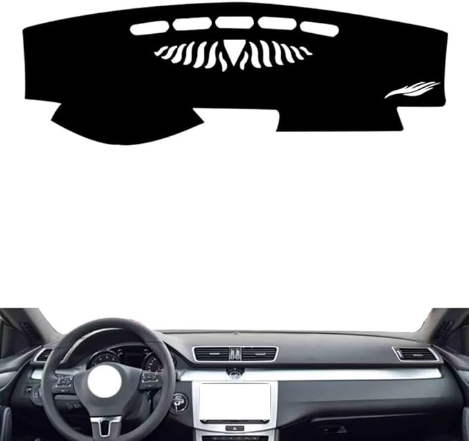 leather dashboard cover Compatible with VW CC 2010-2018，dash cover（black）