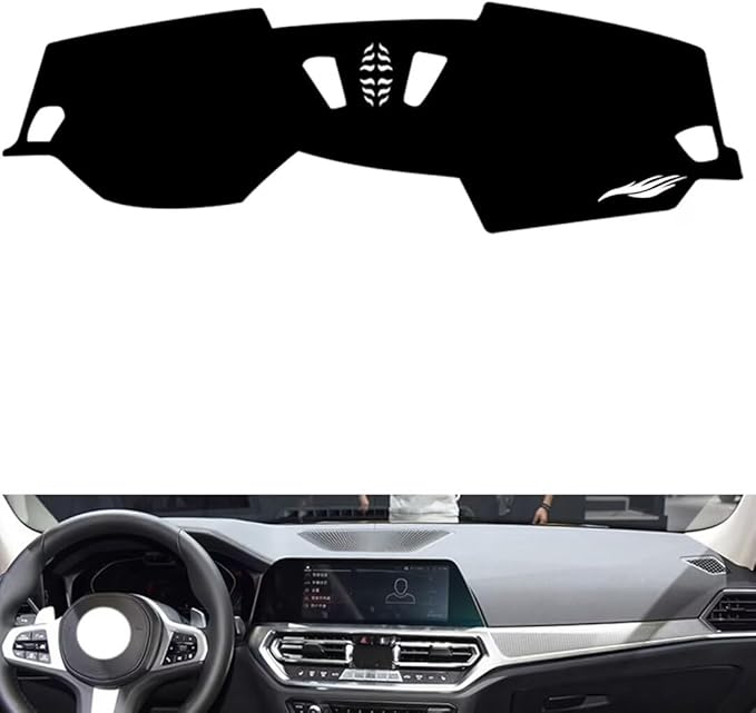 leather dashboard cover Compatible with BMW NEW 2 series (NO HUD 2022，dash cover（black）