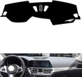 leather dashboard cover Compatible with BMW NEW 2 series (NO HUD 2022，dash cover（black）