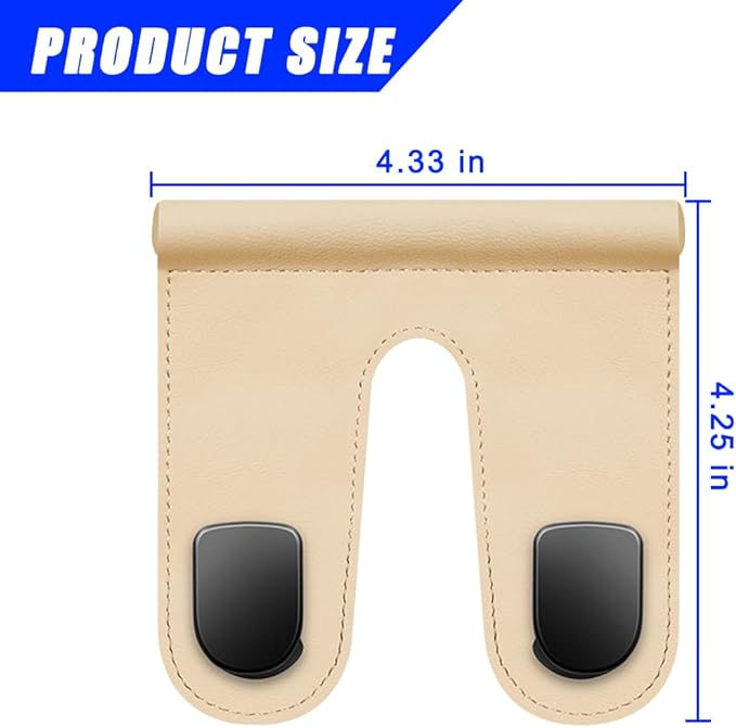 Mandark Car Co-Pilot Glovebox Hooks, Anti-Scratch Auto Co-Pilot Glove Box Hanger, Vehicle Interior Storage Organizer Accessories for Handbags Purses Coats, Universal for RV, SUV, Truck (Beige-2)