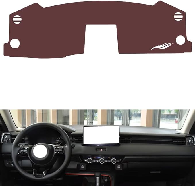 Leather Dashboard Cover Compatible with Honda VEZEL (No Speakers on Both Sides 2023，Dash Cover, Non-Slip Dash Cover, Dash mat Dashboard Cover, Interior Dash Covers